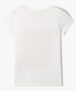 Tee-shirt à manches ultra courtes avec motif girly fille vue3 - GEMO 4G FILLE - GEMO