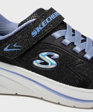 Baskets à scratch en toile pailletée Wave 92 fille - Skechers  vue6 - SKECHERS - GEMO