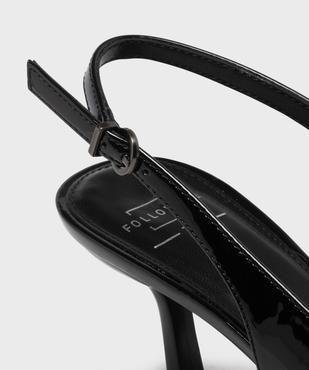 Escarpins sling-back vernis à bout pointu et talon fin femme- Follow Me vue6 - FOLLOW ME - GEMO