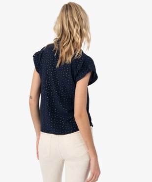 Chemise femme à manches courtes avec patte sur l'épaule vue3 - GEMO(FEMME PAP) - GEMO
