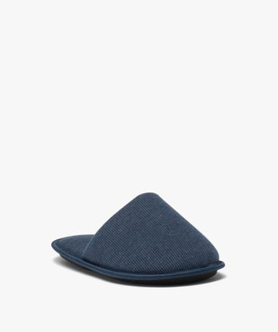 Chaussons homme forme mules en maille côtelée vue2 - 1E PRIX BY GEMO - GEMO