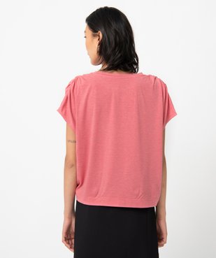 Tee-shirt femme coupe oversize en maille pailletée vue3 - GEMO(FEMME PAP) - GEMO