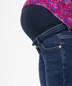 Jean de grossesse coupe Skinny avec bandeau haut vue2 - GEMO (MATER) - GEMO