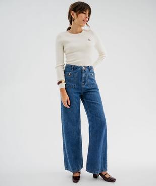 Pull fin en maille côtelée à col rond femme - LuluCastagnette vue7 - LULUCASTAGNETTE - GEMO