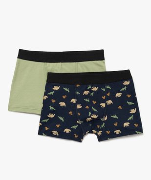 Boxer en coton stretch motif dinosaures (lot de 2) garçon vue1 - GEMO 4G GARCON - GEMO