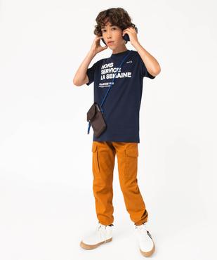 Pantalon en toile coupe jogger slim garçon vue5 - GEMO 4G GARCON - GEMO