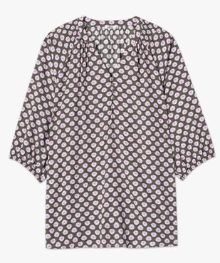 Blouse femme grande taille imprimée à manches 3/4 vue4 - GEMO (G TAILLE) - GEMO