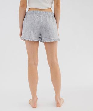 Short de pyjama avec finitions froncées femme vue7 - GEMO 4G FEMME - GEMO