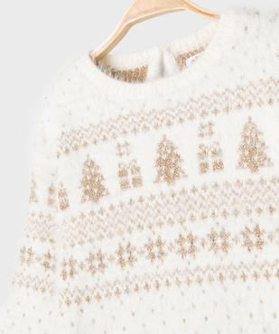 Pull de Noël à motifs pailletés bébé fille vue2 - GEMO(BEBE DEBT) - GEMO