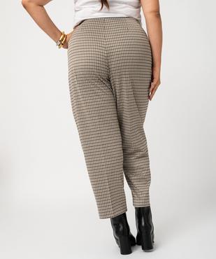 Pantalon 7/8ème à motif pied-de-poule femme grande taille vue3 - GEMO (G TAILLE) - GEMO