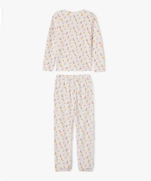 Pyjama en velours à motifs fleuris fille vue4 - GEMO (ENFANT) - GEMO
