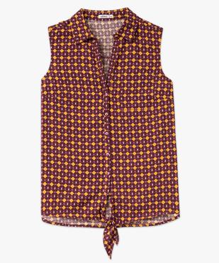 Chemise sans manches imprimée avec nœud dans le bas femme vue7 - GEMO 4G FEMME - GEMO