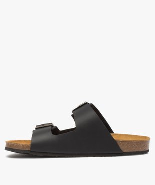 Sandales homme en cuir à larges brides à boucle vue3 - GEMO (CASUAL) - GEMO