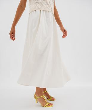 Jupe longue et ample en coton femme vue3 - GEMO(FEMME PAP) - GEMO