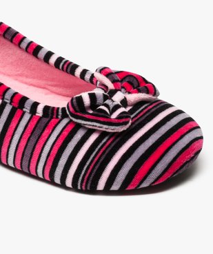 Chaussons ballerines en velours Isotoner vue6 - ISOTONER - GEMO