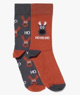 Chaussettes homme avec motifs de Noël (lot de 2) vue1 - GEMO(HOMWR HOM) - GEMO