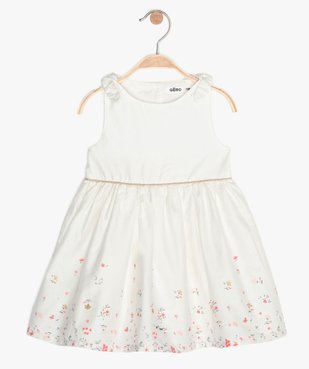 Robe bébé fille avec bretelles nouées et motifs fleuris vue1 - GEMO (ENFANT) - GEMO