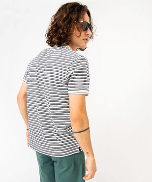 Polo à manches courtes rayé homme vue3 - GEMO (HOMME) - GEMO