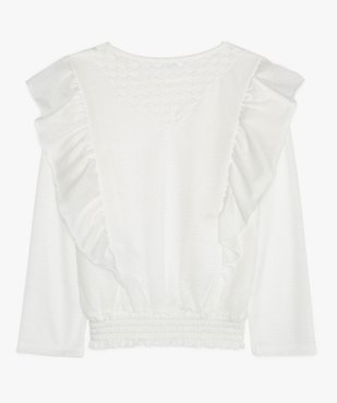 Blouse fille en crêpe avec volants et dentelle vue3 - Nikesneakers (ENFANT) - Nikesneakers