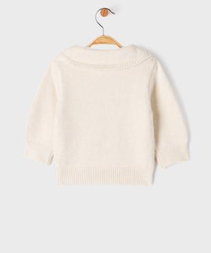 Pull à col Claudine brodé bébé fille - LuluCastagnette vue3 - LULUCASTAGNETTE - GEMO