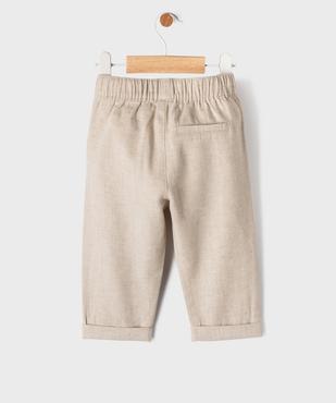 Pantalon chic en coton et lin bébé garçon vue7 - GEMO(BEBE DEBT) - GEMO