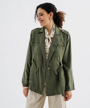 Veste saharienne en Lyocell femme vue5 - GEMO 4G FEMME - GEMO