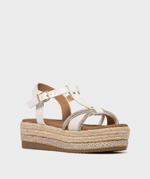 Sandales à plateforme avec brides scintillantes femme - Valentina Baldano vue2 - VALENTINA BALDA - GEMO