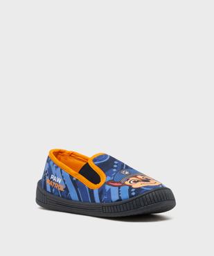 Chaussons pantoufles en velours imprimés Chase garçon - La Pat'Patrouille vue2 - PAT PATROUILLE - GEMO