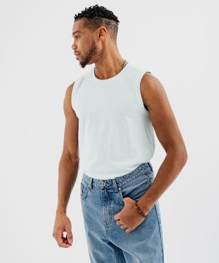 Tee-shirt sans manches en jersey de coton homme vue2 - GEMO 4G HOMME - GEMO