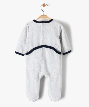 Pyjama bébé garçon en velours avec motif camion de pompiers vue4 - GEMO(BB COUCHE) - GEMO