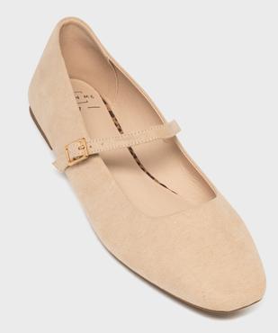 Ballerines en suédine à bout carré et bride femme - Follow Me vue5 - FOLLOW ME - GEMO
