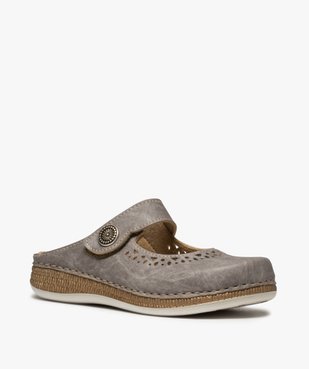 Sabots confort femme dessus ouvert avec bride scratch vue2 - Nikesneakers (CONFORT) - Nikesneakers