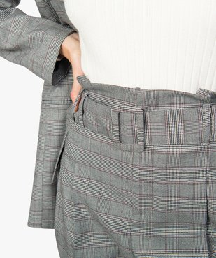 Pantalon femme Prince de Galles à taille haute vue2 - Nikesneakers(FEMME PAP) - Nikesneakers