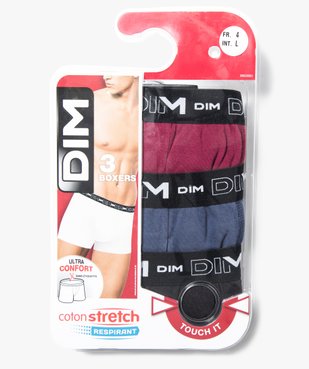 Boxer homme en coton stretch respirant - Dim (lot de 3) vue2 - DIM - GEMO