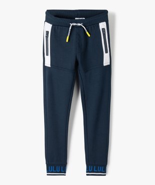Pantalon de jogging garçon à poches zippées – LuluCastagnette vue1 - LULUCASTAGNETTE - GEMO