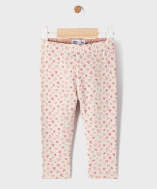 Legging réversible uni et imprimé bébé fille vue1 - GEMO 4G BEBE - GEMO