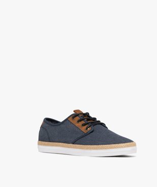 Baskets en toile avec semelle de corde homme vue2 - URBAN STEPS - GEMO