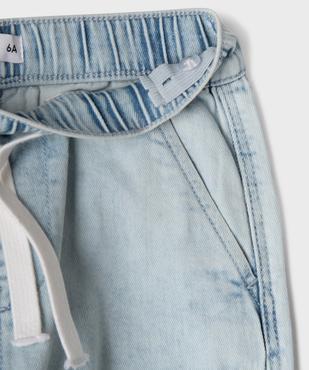 Jean jogger à coupe regular garçon vue2 - GEMO (ENFANT) - GEMO