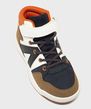 Baskets montantes à lacets élastiques et scratch garçon - 5 Miles vue5 - 5 MILES - GEMO