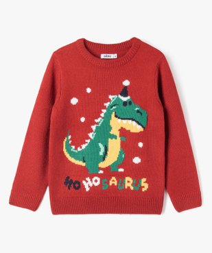 Pull de Noël avec motif Dinosaure garçon vue2 - GEMO (ENFANT) - GEMO