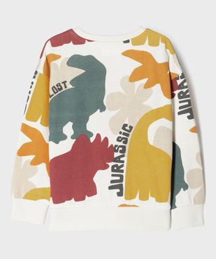Sweat en molleton doux imprimé dinosaures all over garçon vue4 - GEMO 4G GARCON - GEMO