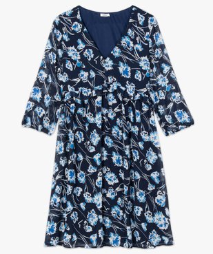Robe femme imprimée à volant et manches 3/4 vue4 - GEMO(FEMME PAP) - GEMO