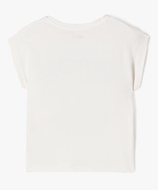 Tee-shirt manches courtes loose imprimé fille vue3 - GEMO 4G FILLE - GEMO