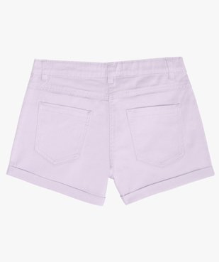 Short fille en coton extensible avec revers cousus vue4 - Nikesneakers (JUNIOR) - Nikesneakers