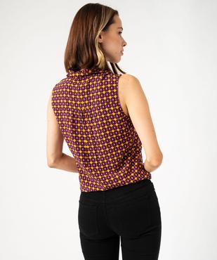 Chemise sans manches imprimée avec nœud dans le bas femme vue6 - GEMO 4G FEMME - GEMO