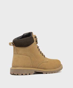 Boots dessus cuir avec semelle crantée homme - Tanéo vue4 - TANEO - GEMO