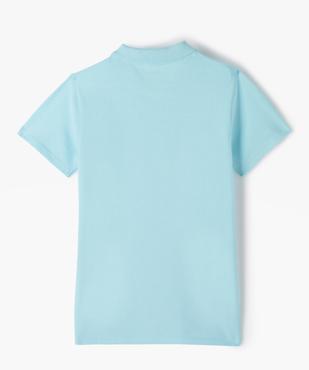 Polo à manches courtes en coton piqué fille vue3 - GEMO 4G FILLE - GEMO