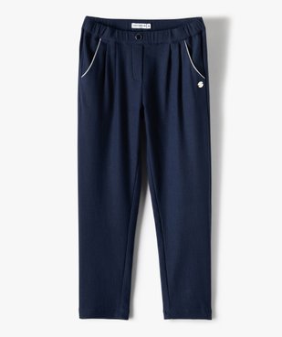 Pantalon fille en maille extensible avec liserés pailletés - Lulu Castagnette vue2 - LULUCASTAGNETTE - GEMO