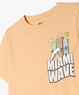 Tee-shirt manches courtes motif poitrine garçon vue3 - GEMO (ENFANT) - GEMO