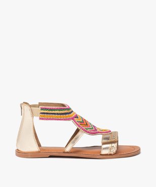 Sandales fille dessus en perles colorées avec talon fermé à zip vue1 - GEMO (ENFANT) - GEMO
